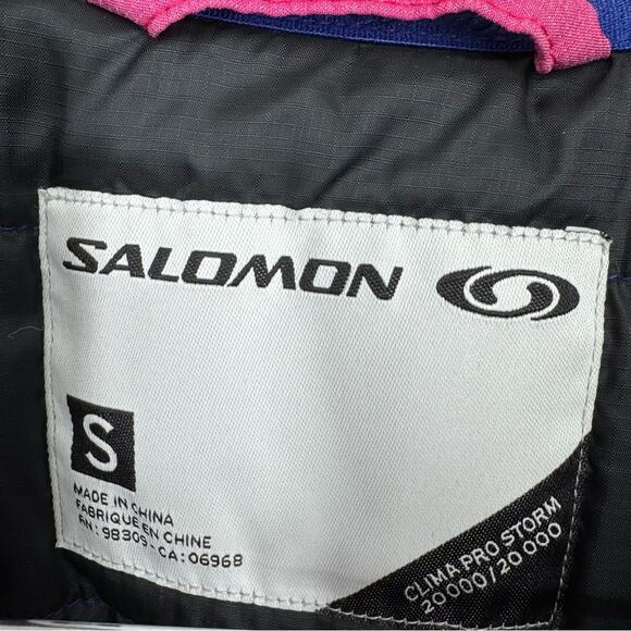 Salomon Pink Clima Pro Storm 20000 Snowboarding‎ Ski Hooded Jacket Size S - Picture 4 of 12